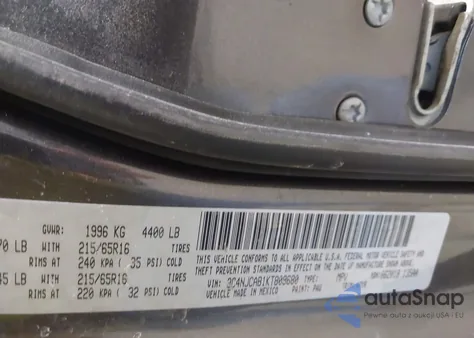 2019 Jeep Compass Sport Fwd z USA, uszkodzony, nr VIN 3C4NJCAB1KT809680